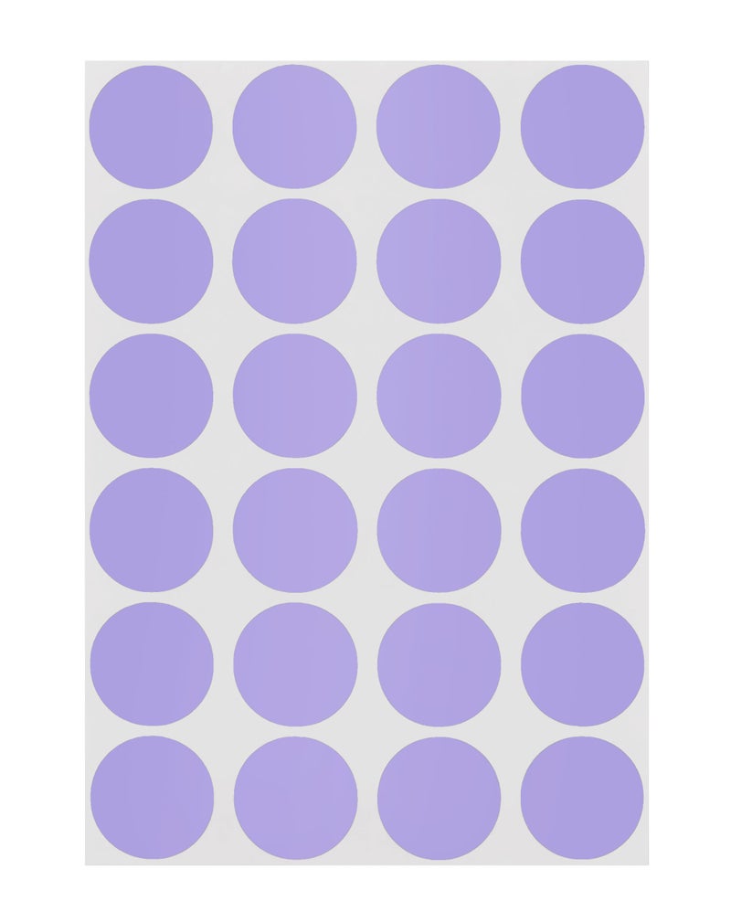 ChromaLabel 0.75 Inch Round Label Permanent Color Code Dot Stickers, 1008 Pack, 24 Labels per Sheet, Lavender - Image 1